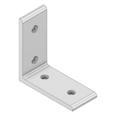 40-520-3 MODULAR SOLUTIONS ANGLE BRACKET<BR>90MM TALL X 45MM WIDE